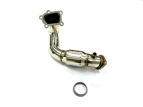 Downpipe (tubo de escape) OBX Racing 12-2001-4CAT para Mazda 3 MPS / Mazdaspeed 2.3L Turbo 2010-2013