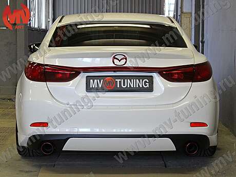 Difusor de parachoques trasero №3 MV-Tuning para Mazda 6 / Atenza GJ 2013-2018