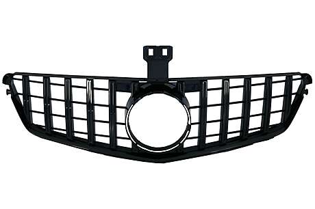 Front Grille suitable for Mercedes C-Class W204 S204 Limousine Station Wagon (2007-2014) GT-R Panamericana Design Black