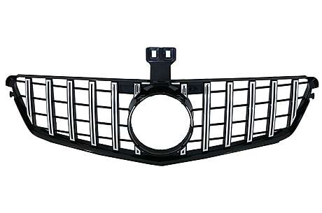 Front Grille suitable for Mercedes C-Class W204 S204 Limousine Station Wagon (2007-2014) GT-R Panamericana Design Chrome