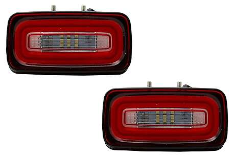 LED Rear Bumper Fog Lamp Light Bar suitable for Mercedes G-Class W463 (1989-2015) Red Clear