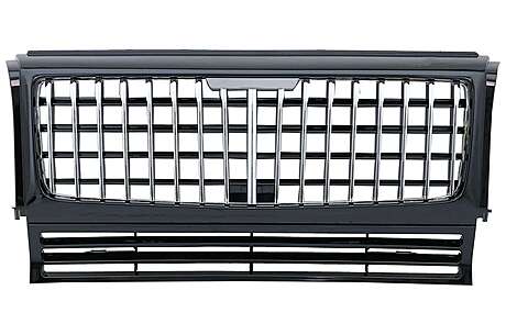 Front Grille suitable for Mercedes G-Class W463 (1990-2014) GT-R Panamericana Vertical Exclusive Design Chrome