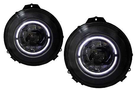 Full LED Headlights suitable for MERCEDES G-Class W463 (2005-2017) Black Facelift 2018 Design