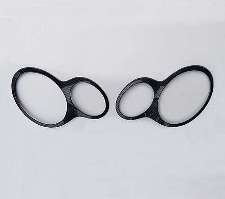 Cubiertas de faros con apariencia de carbono IDFR 1-MB104-01CN para Mercedes-Benz W203 Clase C Wagon 2000-2007