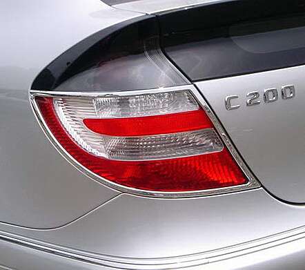 Cubre piloto trasero Chrome IDFR 1-MB105-02C para Mercedes-Benz W203 Clase C Coupé 2001-2007