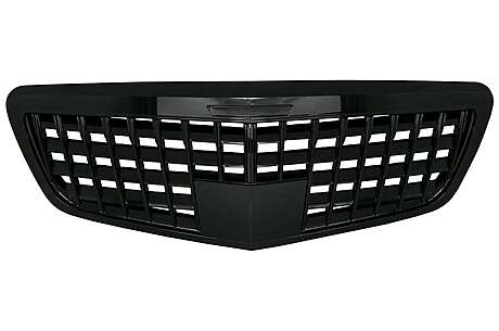 Front Grille suitable for Mercedes S-Class W221 Facelift (2010-2013) Vertical Design Piano Black