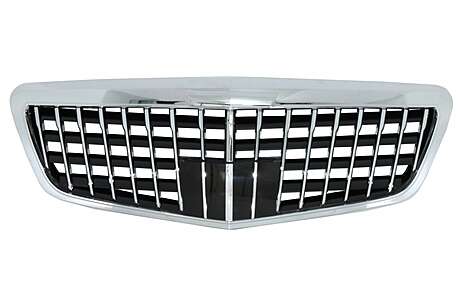 Front Grille suitable for Mercedes S-Class W221 Facelift (2010-2013) Vertical Design