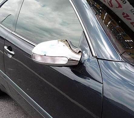 Tapas de retrovisores cromadas IDFR 1-MB680-03C para Mercedes-Benz Clase SLK R170 1996-2004