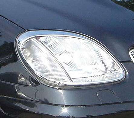 Tapas de faro cromadas IDFR 1-MB680-01C para Mercedes-Benz CLASE SLK R170 1996-2004