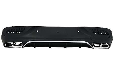 Rear Diffuser with Exhaust Muffler Tips suitable for Mercedes GLE Coupe C292 Sport Line (2015-2019) Chrome Edition GLE63 Design