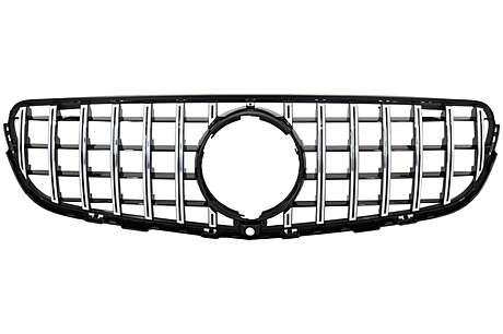 Chrome Central Grill Panamericana Look Mercedes GLC C253 Coupe (2015-2018) Without 360 Camera