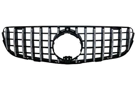 Front Central Grille suitable for Mercedes GLC X253 C253 (2015-2018) GT R Panamericana Look Chrome