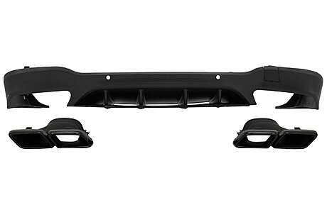 Rear Diffuser suitable for Mercedes GLC X253 SUV (2015-07.2019) GLC63 Black Night Package Design