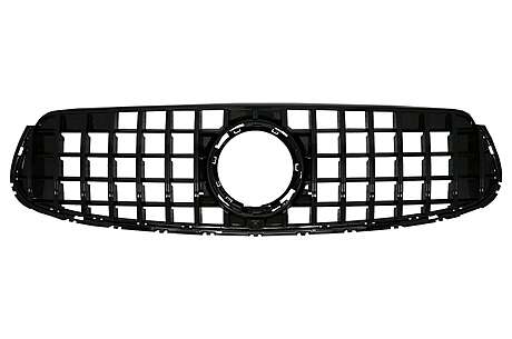 Front Central Grille suitable for Mercedes GLC X253 C253 Facelift (2020-up) GTR Panamericana Design All Black