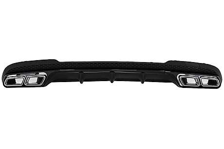 Rear Diffuser with Chrome Muffler Tips suitable for Mercedes E-Class W212 S212 Facelift (2013-2016) only Sport package Bumper