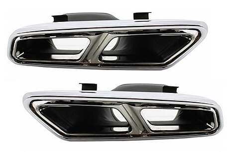 Exhaust Muffler Tips suitable for Mercedes S-Class W222 E-Class W212 S212 Facelift CLS W218 SL-Class R231 E65 S65 SL65 Design