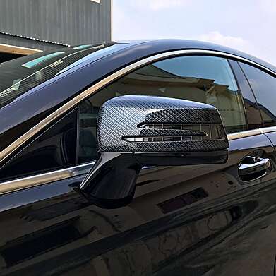 Carbon Look Mirror Cover IDFR 1-MB191-04CN Mercedes Benz W218 CLS Class 2011-2014
