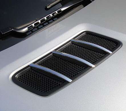 Tapas para tomas de aire en capot cromadas IDFR 1-MB403-04C para Mercedes-Benz W166 ML Clase 2011-2016