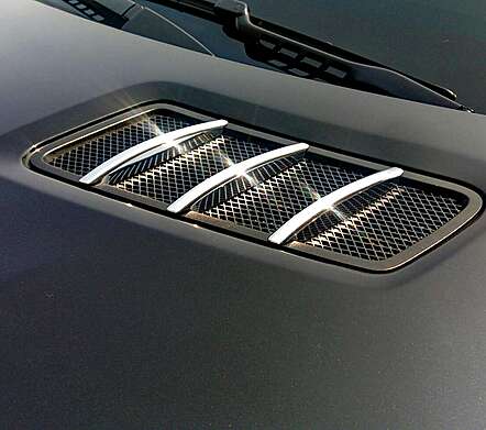 Tapas para tomas de aire en el capó cromadas IDFR 1-MB354-04C para Mercedes-Benz W166 GLE Clase 2015-2019