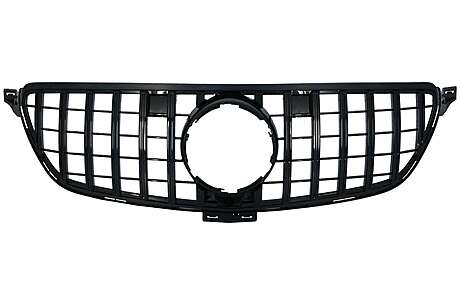 Front Grille suitable for Mercedes GLE Coupe C292 (2015-2018) GLE W166 SUV (2015-2018) GT-R Panamericana Design Piano Black