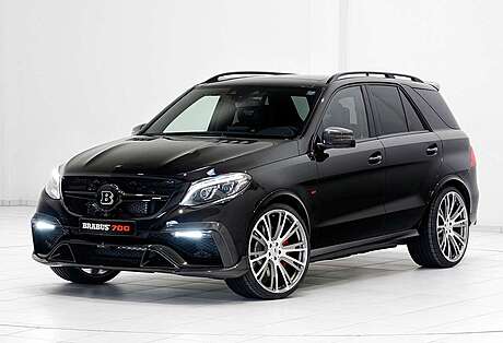 Almohadillas de parachoques delantero con óptica LED (carbono) Brabus 166-275-00-B Mercedes-Benz GLE W166 (original, Alemania)