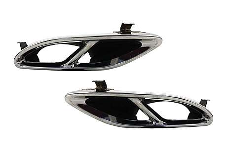 Exhaust Muffler Tips suitable for Mercedes GLC 45 X253 C253 GLE SUV W166 Coupe C292 450 C-Class W205 C43 Sport Design