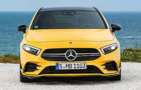 Inserciones en el parachoques delantero A35 AMG para Mercedes A W177 (original, Alemania)