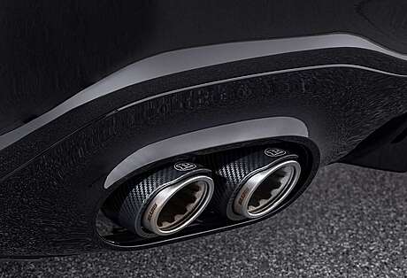 Puntas de silenciador (carbono) (para A35) Brabus 177-670-35-ERB para Mercedes A W177 (original, Alemania)