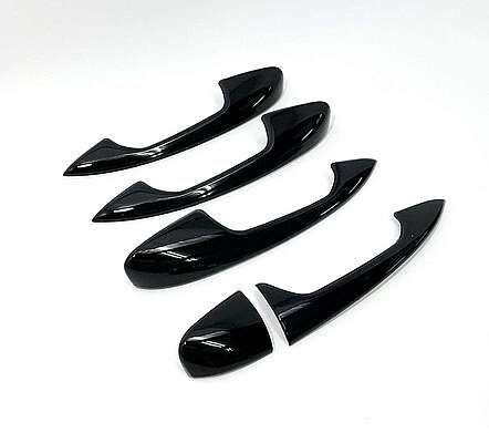 Cubiertas de manijas de puertas negras IDFR 1-MB005-06PBK para Mercedes-Benz W177 Clase A 2018-2025