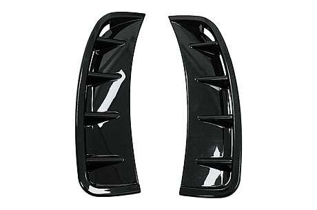 Side Vents Front Bumper suitable for Mercedes A Class W177 Hatchback (04.2018-up) V177 Sedan (04.2018-up) Piano Black