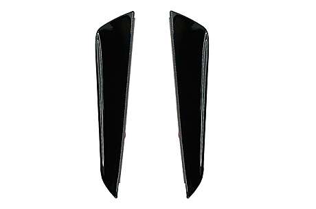 Front Bumper Flaps Side Fins Flaps suitable for Mercedes A-Class W177 V177 (04.2018-up) A35 Design Black Edition