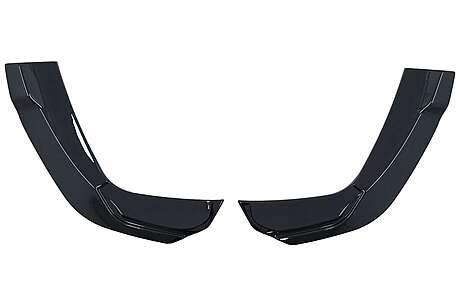 Rear Bumper Side Splitters Fins suitable for Mercedes A-Class V177 A35 Sedan (2018-Up) Piano Black