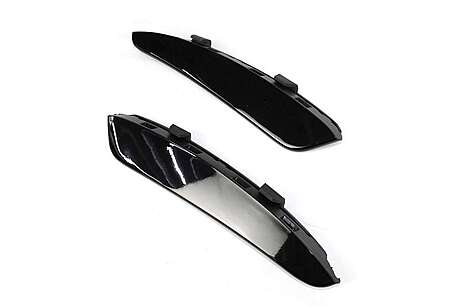 Side Flaps Canard Trim Lip Splitter Painted Black Mercedes Benz A-Class W177 5D Hatchback 4D Sedan 2019-2023