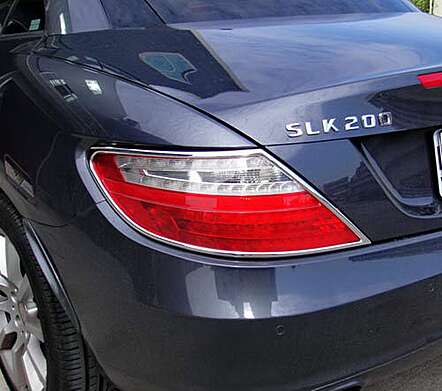 Cubre piloto trasero cromado IDFR 1-MB682-02C para Mercedes-Benz R172 SLK Class 2011-2015