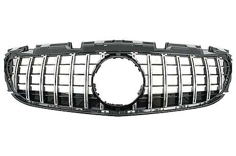 Front Grille suitable for Mercedes SLC-Class R172 Facelift (2016-2019) GT-R Panamericana Design Black Chrome