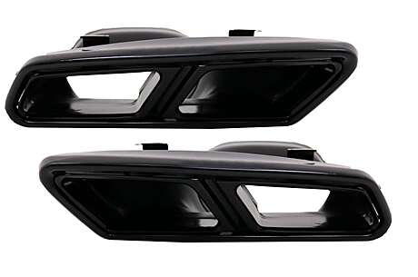 Exhaust Muffler Tips for Mercedes Benz S-Class W222 E-Class W212 Facelift CLS W218 SL-Class R231 E63 S65 A-Design Black Exclusive Editon