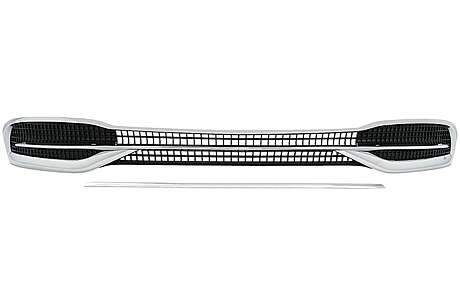 Front Bumper Parts suitable for Mercedes S-Class W222 Facelift Sedan (2017-2020) Chrome M-Design