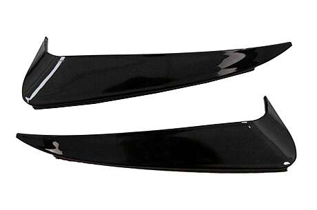 Rear Bumper Flaps Side Fins Flics suitable for Mercedes C Class W205 (2014-2020) Piano Black