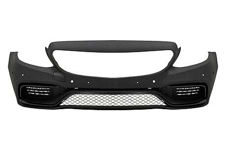 Front Bumper suitable for Mercedes C-Class W205 S205 (2014-2020) Limousine T-Model Coupe Cabriolet C63 Design Without Front Grille