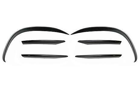 Front Bumper Splitters Fins Flaps Aero suitable for Mercedes C-Class W205 S205 C205 A205 Facelift (2019-2022) C43 Design