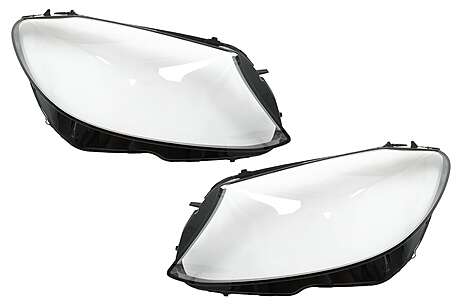 Headlights Lens Glasses suitable for Mercedes C-Class W205 Sedan S205 T-Model (2014-2018) Clear