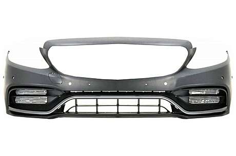 Front Bumper suitable for Mercedes C-Class W205 S205 A205 C205 Limousine T-Model Coupe Cabriolet (2014-2020) Facelift C63 Design