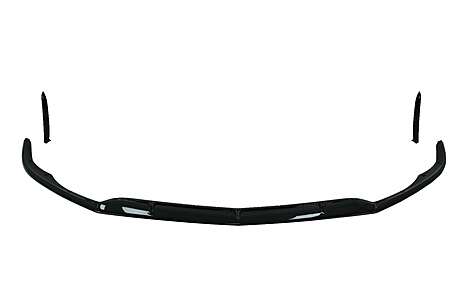 Front Bumper Lip suitable for Mercedes C-Class C63 C63S W205 S205 (2014-2018) Limousine T-Model Edition 1 Design Black