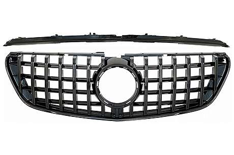 Central Grille suitable for Mercedes V-Class W447 (2014-03.2019) GT R Panamericana Design All Black