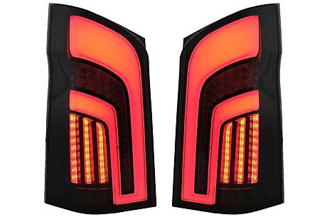 Full LED Taillights Smoke suitable for Mercedes V-Class W447 (2014-2019) Single Rear Door with Dynamic Sequential Turning Lights