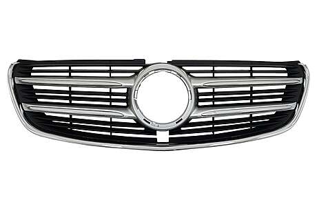 Central Grille suitable for Mercedes V-Class W447 (2014-03.2019) Black Chrome