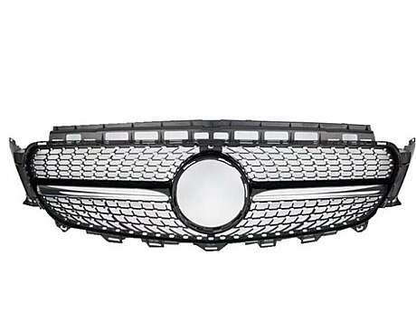 Front Central Grill Diamond Black Mercedes Benz E Class W213 2016-2019