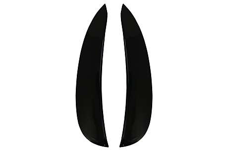 Front Bumper Flaps Side Fins Flics suitable for MERCEDES E-Class W213 S213 C238 A238 E43 E53 Design Black Edition