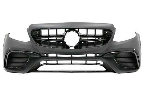 Front Bumper FBMBW213AMGE63B suitable for Mercedes E-Class W213 S213 C238 A238 (2016-2019) E63 Design Black Edition