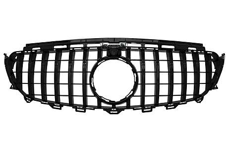 Central Grille suitable for Mercedes E-Class W213 S213 C238 A238 (2016-2019) GT-R Panamericana Design Black